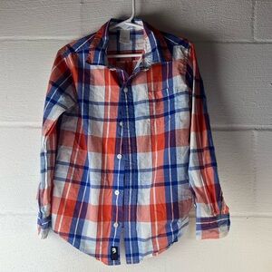 Janie and Jack Plaid Button Down Shirt, 6